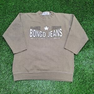 Vintage 90s Bongo Sweatshirt Womens Large 22x25 Spellout USA